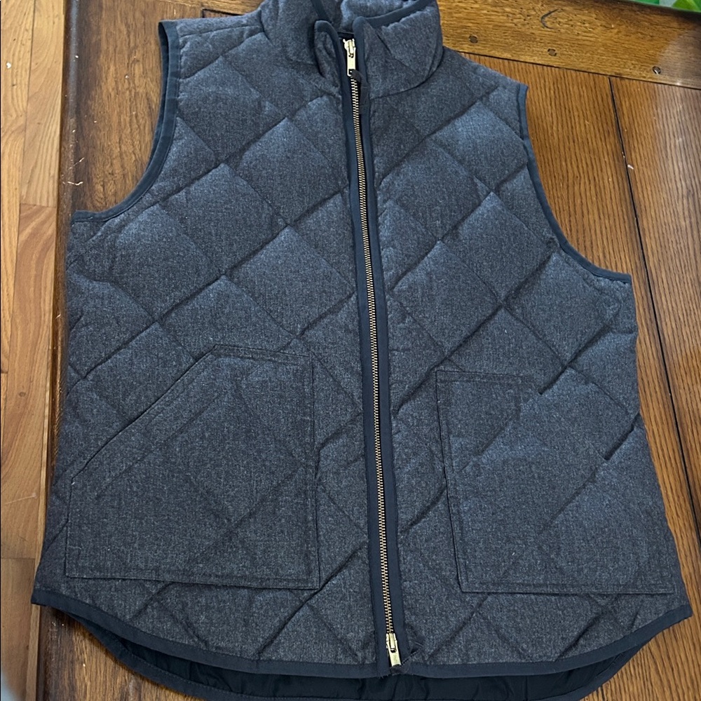 J. Crew Gray Quilted Vest
